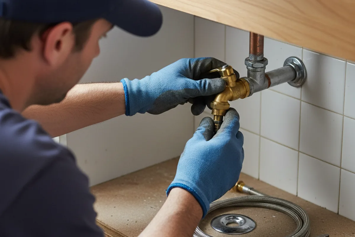 Shutoff valve and fitting work during Faucet and Fixture Repair in Adell